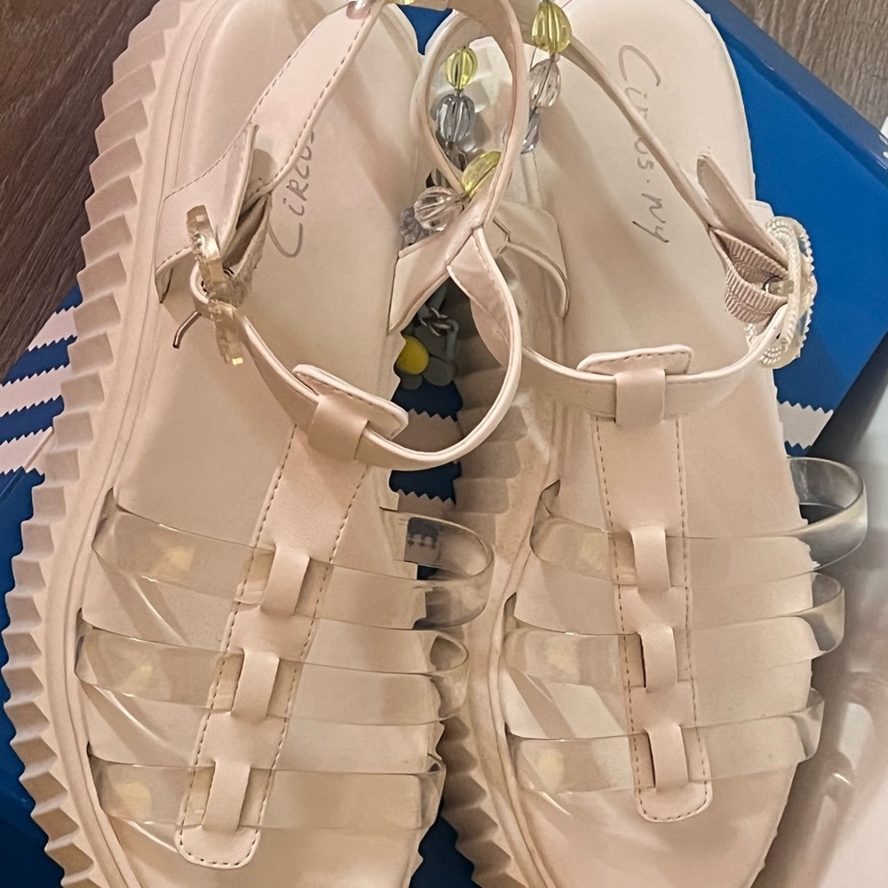 Sam Edelman White Strappy Platform Sandals